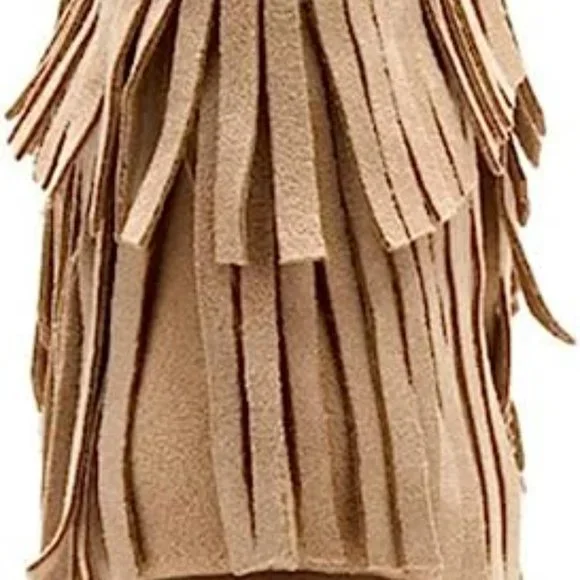 Coconuts by Matisse Natural Logan Fringe Western Style Booties Boots size 9.5 - Picture 7 of 9